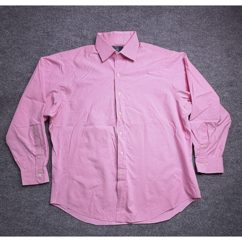 Polo Ralph Lauren Regent Classic Fit Pink Button Down 17.5 34/35 Cotton